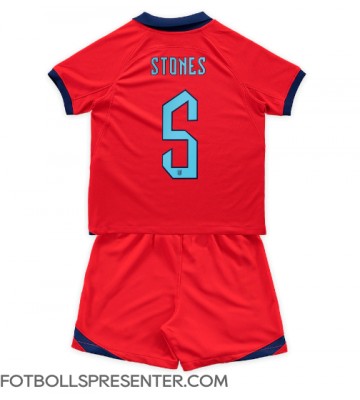 England John Stones #5 Bortatröja Barn VM 2022 Kortärmad (+ korta byxor)